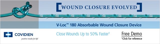 Wound Closure Evolved. V-Loc™ 180 Absorbable Wound Closure Device. Close Wounds Up to 50% Faster(1) Free Demo. (1)Click for reference.